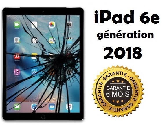 Changement vitre iPad 6e génération 2018 pas cher à Bruxelles