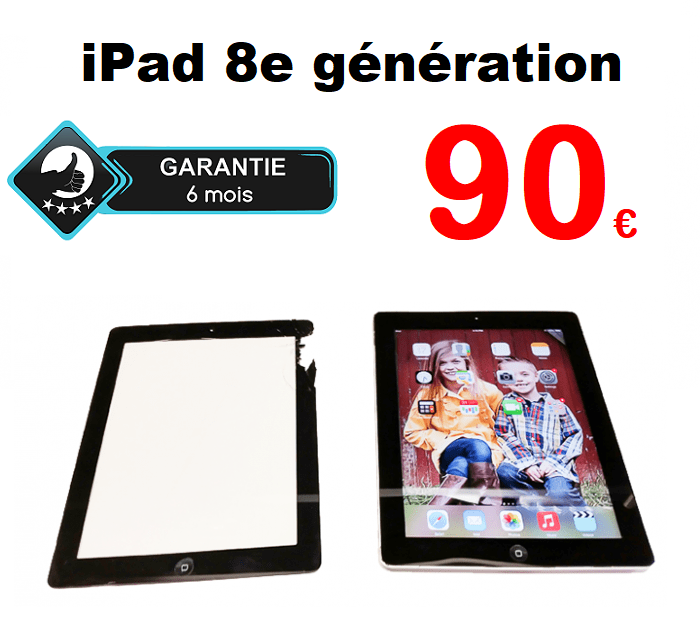 Vitre brisée iPad 8? Remplacement vitre iPad 2020 à Bruxelles